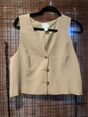 H&M Beige Tailored Vest